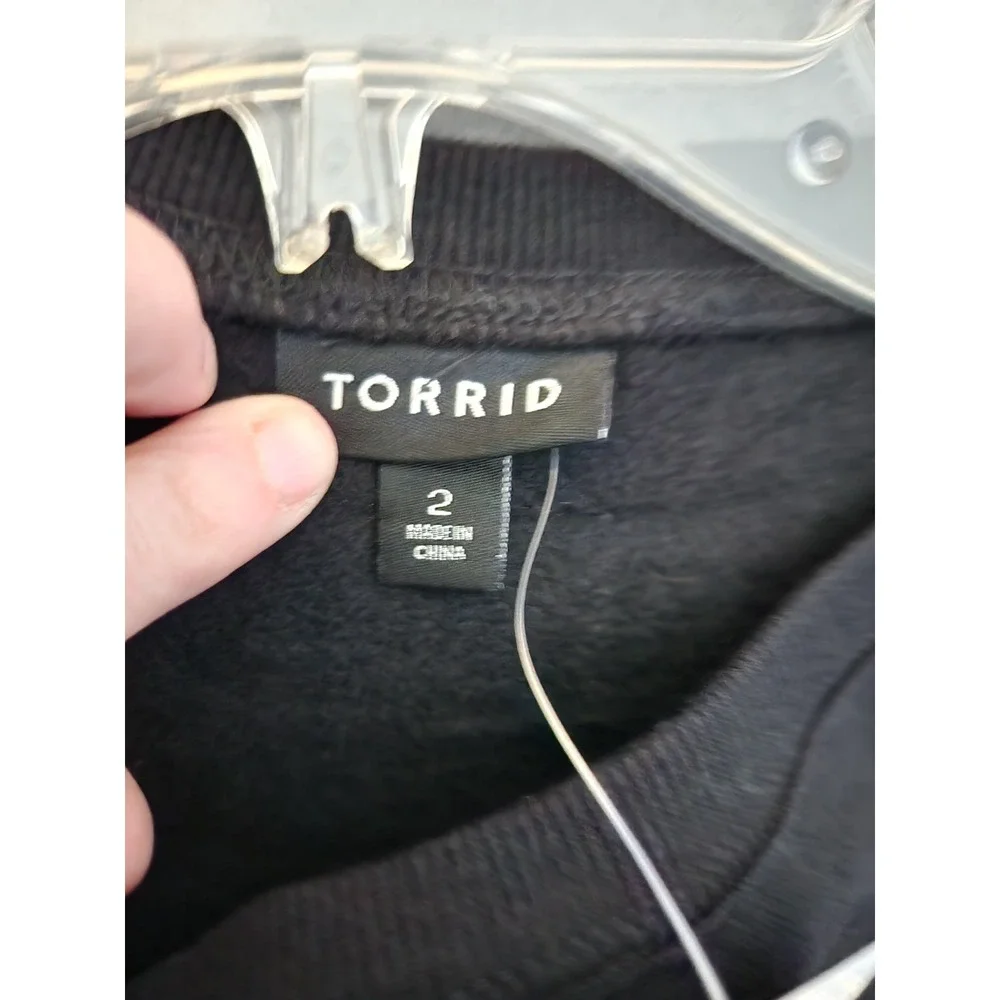 Torrid Tunic Sweatshirt Bless This Mess Black Graphic Print Fall Spirit 2X‎ NWT